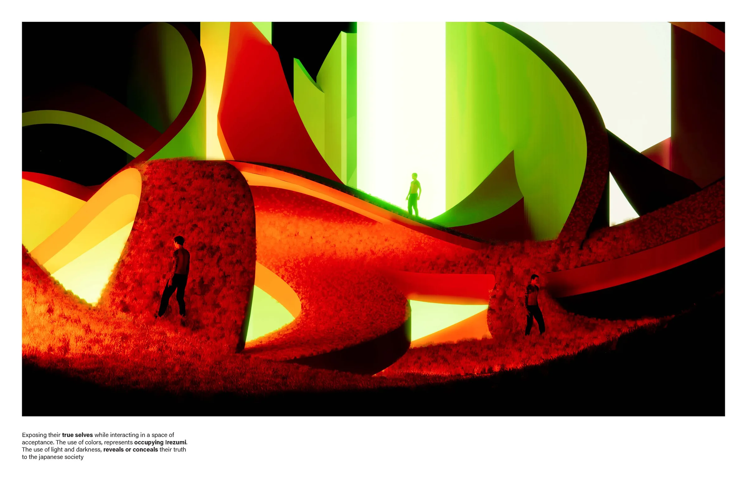 Irezumi interior spatial render