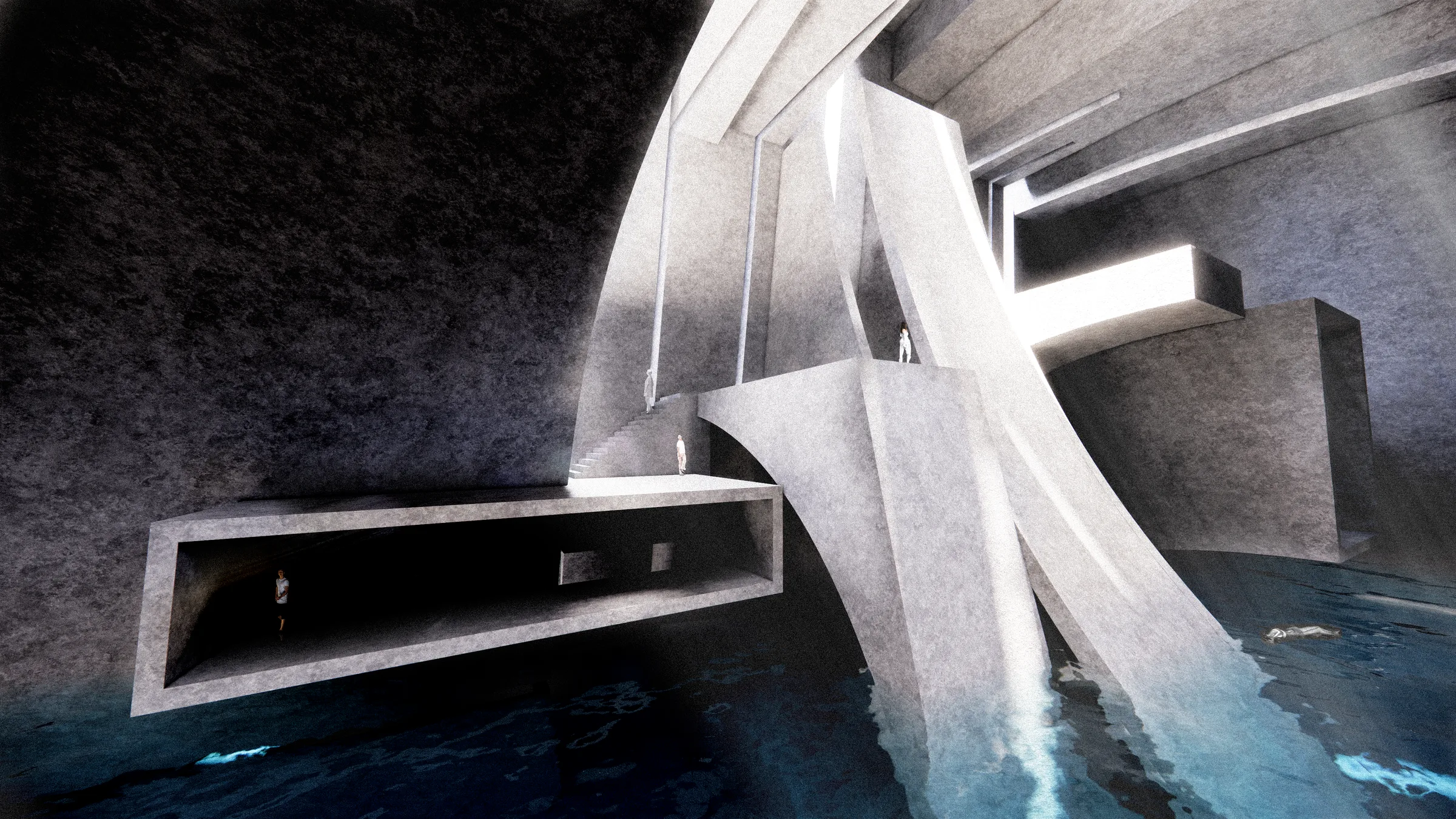 Sentium water and fabric render